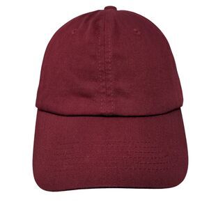 Ethos Slideback Hat Red OSFA Adjustable Solid Vent Holes Blank